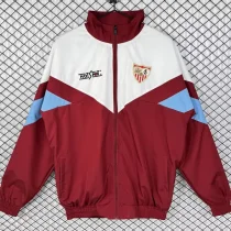 1993-1994 Sevilla White Red Retro Windbreaker 1993-1994 Sevilla White Red Retro Windbreaker