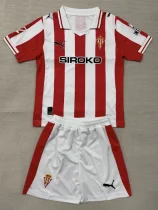 25-26 Gijon Home Kids Soccer Jersey