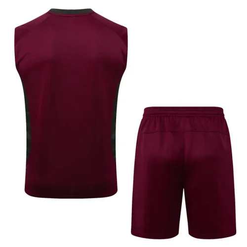 25-26 Fluminense Jujube red Tank top and shorts suit #D25270