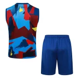 25-26 BAR Light blue Tank top and shorts suit #D25247
