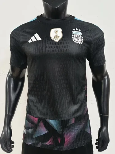 26-27 Argentina Black Goalkeeper Player Version Soccer Jersey