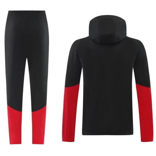 25-26 Germany Black Hoodie Jacket Tracksuit