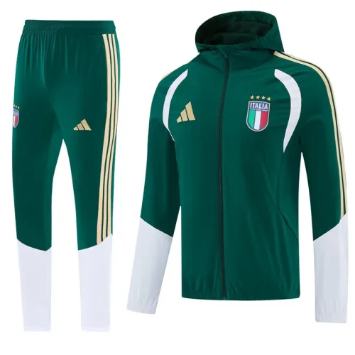 25-26 Italy Green Hoodie Jacket Tracksuit