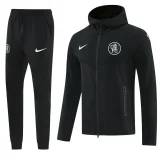 25-26 CHE Black Hoodie Jacket Tracksuit #01