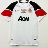 2010-2011 Man Utd Away White Retro Soccer Jersey (决赛字)