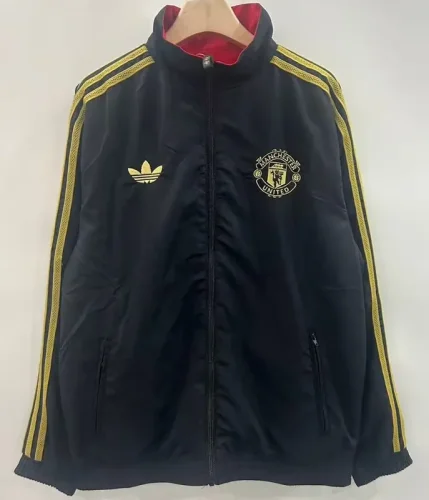 25-26 Man Utd Black & Red Double Sided Windbreaker (双面风衣)