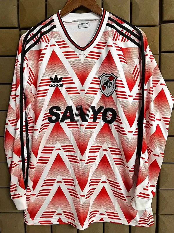 1992-1993 River Plate Home Long Sleeve Retro Soccer Jersey (长袖)