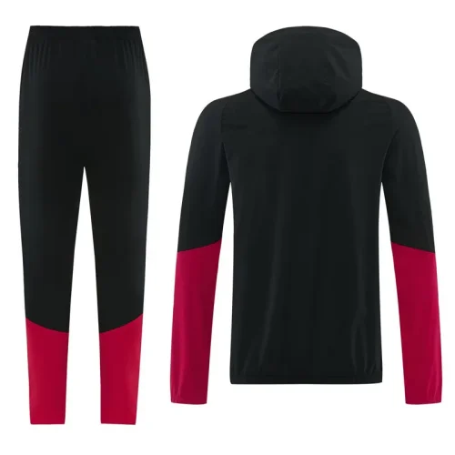 25-26 Belgium Black Hoodie Jacket Tracksuit