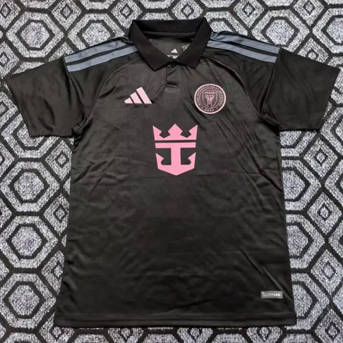 25-26 Inter Miami Black Polo Short Sleeve
