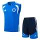 26-27 Cruzeiro Fancy blue Tank top and shorts suit #D26006