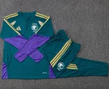 26-27 Saudi Arabia Dark green Half Pull Tracksuit #B26007(半拉链)