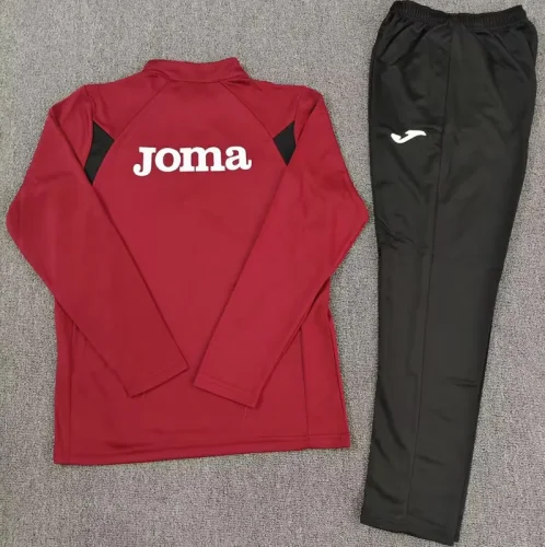 25-26 Cordoba Red Half Pull Tracksuit (Pants Have Pocket)(半拉链)