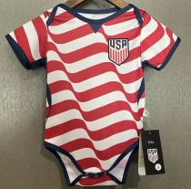 26-27 USA Red White Baby Infant Crawl Suit