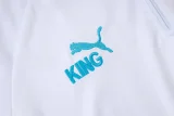 25-26 Marseille White Kids Half Pull Tracksuit #E25225(童装)(半拉链)