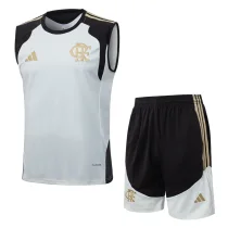 26-27 Flamengo White black Tank top and shorts suit #D26010