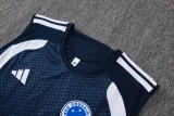 26-27 Cruzeiro Royal blue Tank top and shorts suit #D26012