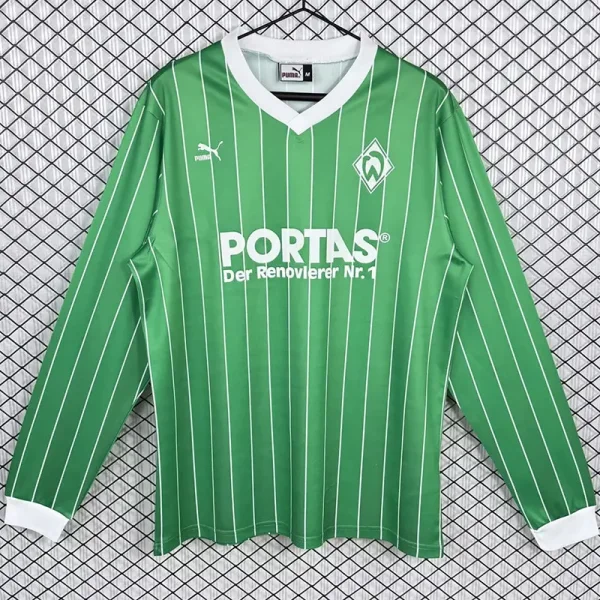 1987-1988 Werder Bremen Home Long Sleeve Retro Soccer Jersey (长袖)