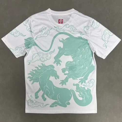 26-27 CHE White Green Training shirts
