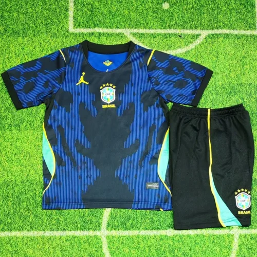 26-27 Brazil Away Kids Soccer Jersey