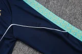 25-26 Marseille Royal blue Kids Half Pull Tracksuit #E25237(童装)(半拉链)