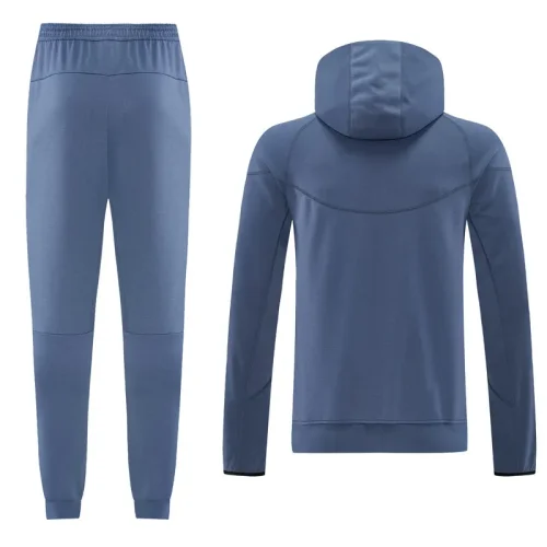 26-27 PSG Gray blue Hoodie Jacket Tracksuit #01