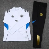 25-26 Man Utd White Half Pull Tracksuit (半拉链)