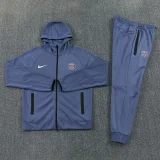 26-27 PSG Gray blue Hoodie Jacket Tracksuit #01