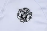 25-26 Man Utd White Half Pull Tracksuit (半拉链)