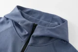 26-27 PSG Gray blue Hoodie Jacket Tracksuit #01