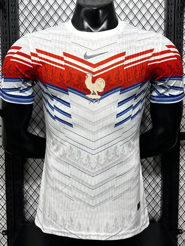 26-27 France White Red Special Edition Player Version Training shirts