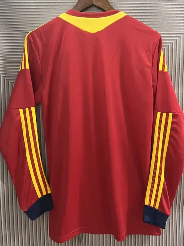 2013-2014 Spain Home Long Sleeve Retro Soccer Jersey (长袖)
