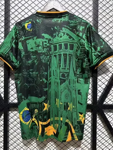 24-25 Brazil Green Black Special Edition Fans Soccer Jersey