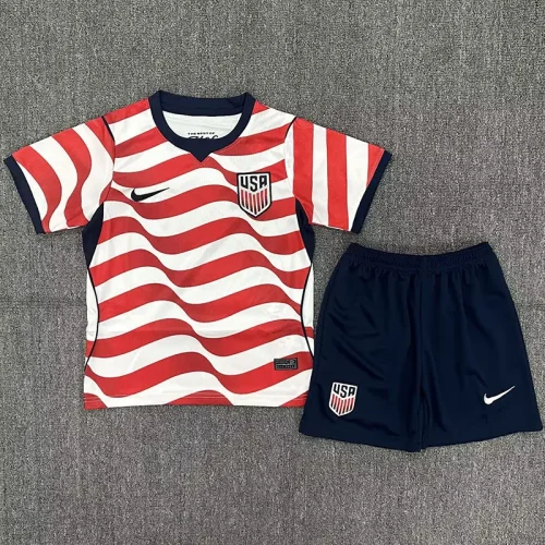 26-27 USA Home Kids Soccer Jersey