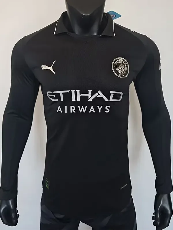 25-26 Man City Away Long Sleeve Player Version Soccer Jersey (长袖球员)