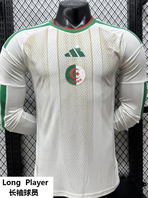 26-27 Algeria Home Long Sleeve Player Version Soccer Jersey (长袖球员)无星