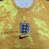 26-27 England Yellow Goalkeeper Fans Soccer Jersey