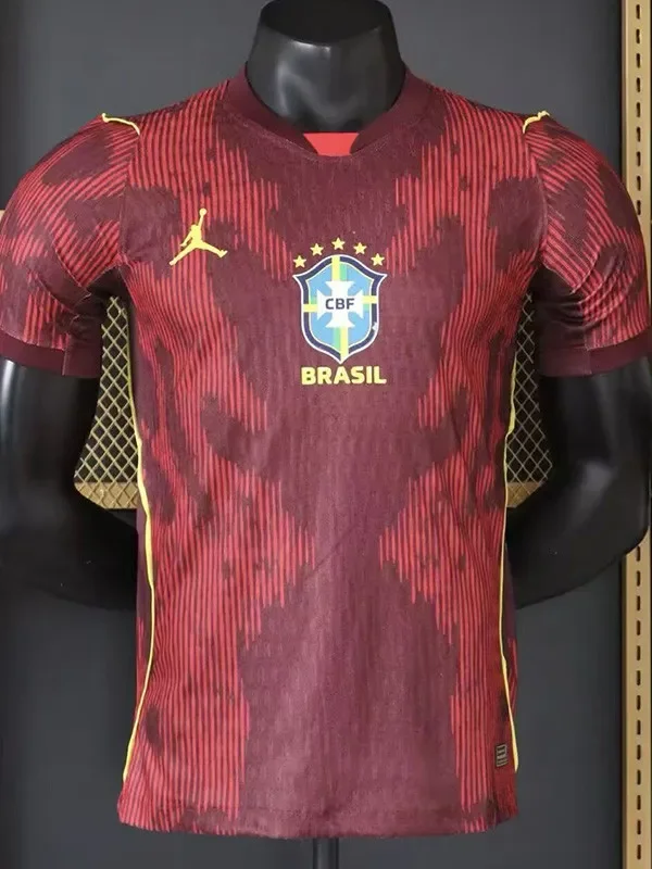 26-27 Brazil JD Red Goalkeeper Player Version Soccer Jersey