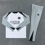 26-27 PSG White Gray Half Pull Tracksuit (半拉链)