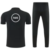26-27 PSG Black Polo Tracksuit (圆领)