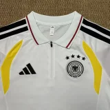 26-27 Germany White Polo Short Sleeve (半拉链)
