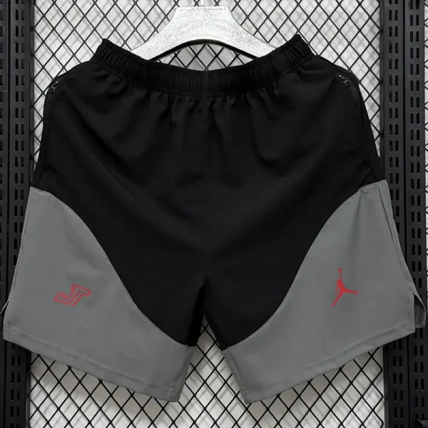 D338 PSG Black gray Casual Short Pants
