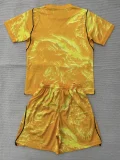 26-27 England Yellow Goalkeeper Kids Soccer Jersey