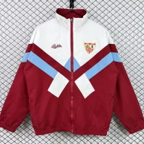 1990-1992 Sevilla White Red Retro Windbreaker 1990-1992 Sevilla White Red Retro Windbreaker