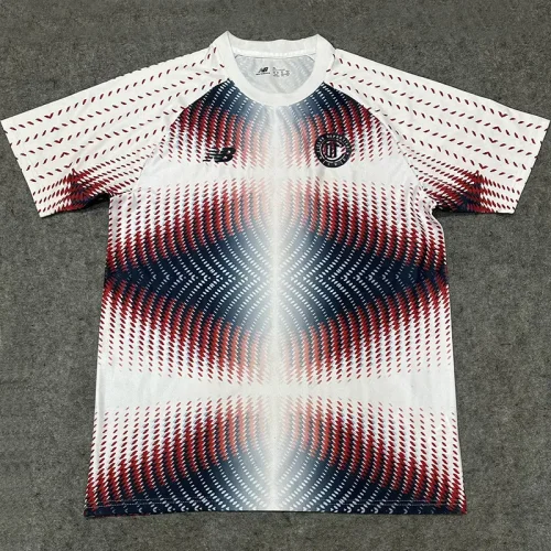 26-27 Toluca White Blue Red Training shirts