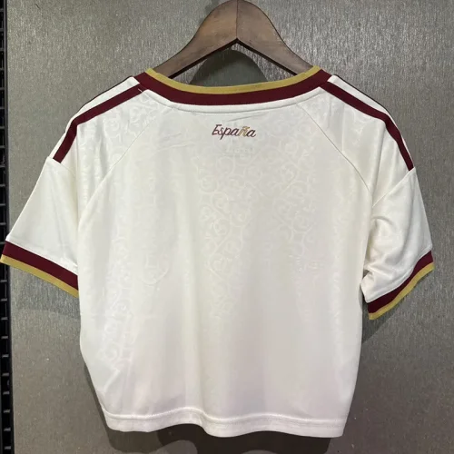 2026 World Cup Spain Away Women Cheerleader Shirt (女啦啦短袖)