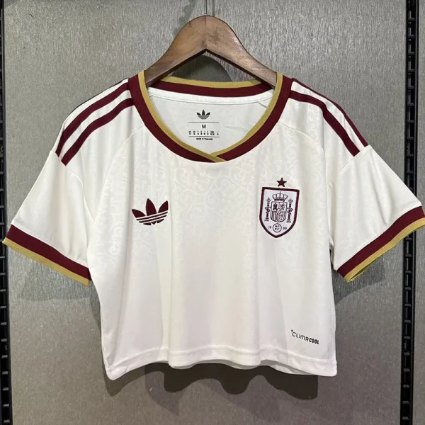 2026 World Cup Spain Away Women Cheerleader Shirt (女啦啦短袖)