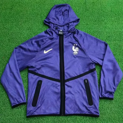 2026 World Cup France Purple Walkout Jacket (Hooded) #单上衣
