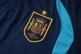 26-27 Spain Royal blue Kids Half Pull Tracksuit #E26024(童装)(半拉链)