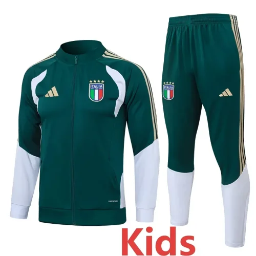 26-27 Italy Green Kids Jacket Tracksuit #E26019(童装)