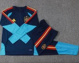 26-27 Spain Royal blue Kids Half Pull Tracksuit #E26024(童装)(半拉链)